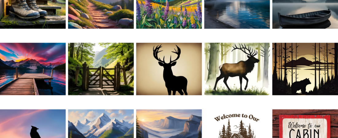 Free Download! Old Cabin Aesthetic Wall Art