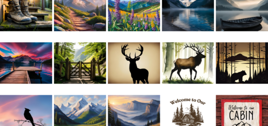 Free Download! Old Cabin Aesthetic Wall Art